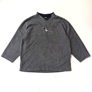 Vintage Morning Sun Chickadee Bird Embroidered Fleece Sweatshirt